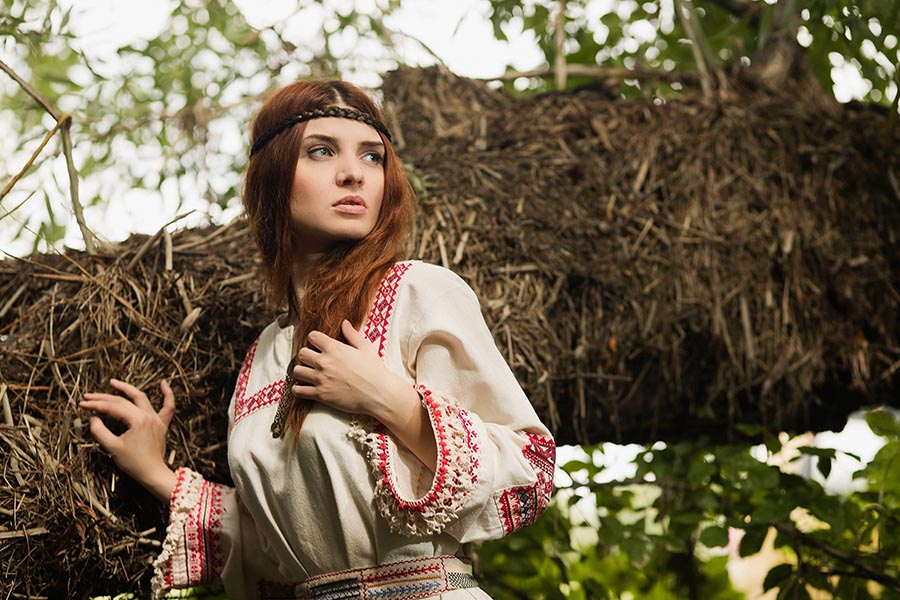 Women in Slavic costumes in Kota Kinabalu
