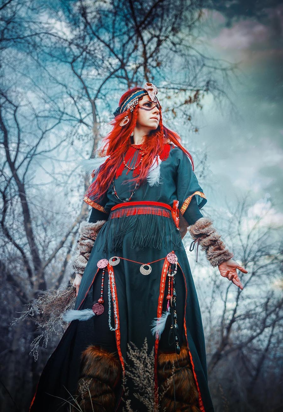 Girls in Slavic costumes underwear in Kota Kinabalu